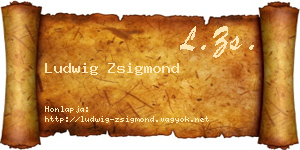 Ludwig Zsigmond névjegykártya