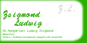 zsigmond ludwig business card